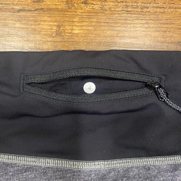 Lululemon Heather Gray Lined Workout Running Jogging Gym Active Shorts Women's 4 - Picture 5 of 8